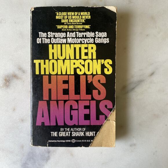 Hell's Angels by Hunter S Thompson 1981 Vintage Paperback Reading Book Media - Picture 1 of 9